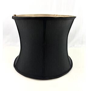 Black Fabric Lamp Shade Bell 11"x12"x14" Home Decor‎